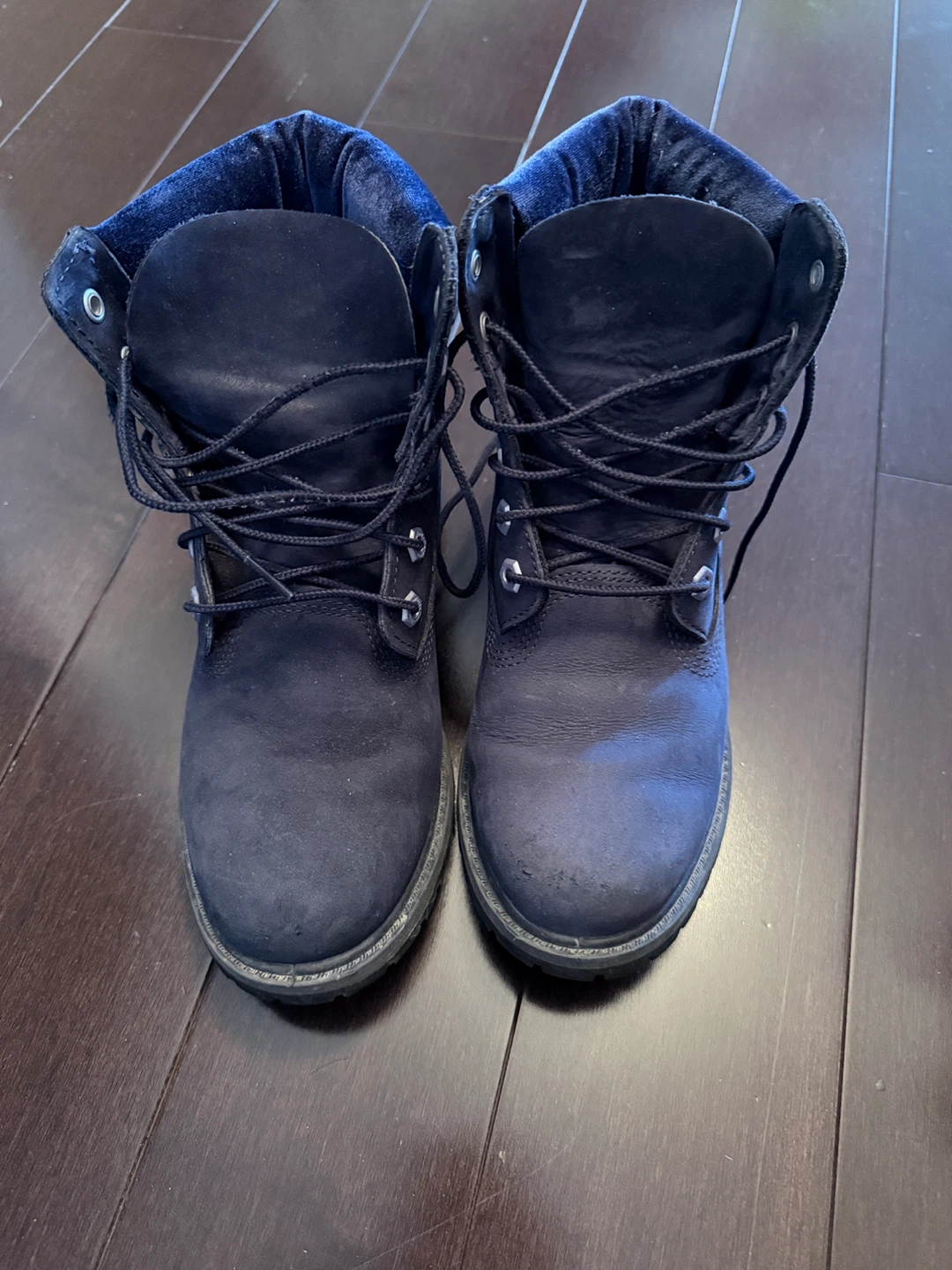 Authentic Timberland Blue Suede Boots Size 7