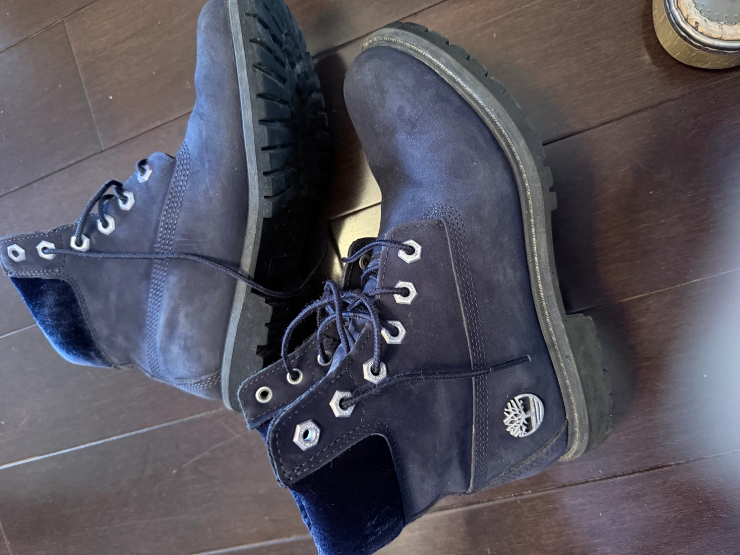 Authentic Timberland Blue Suede Boots Size 7 - photo 3