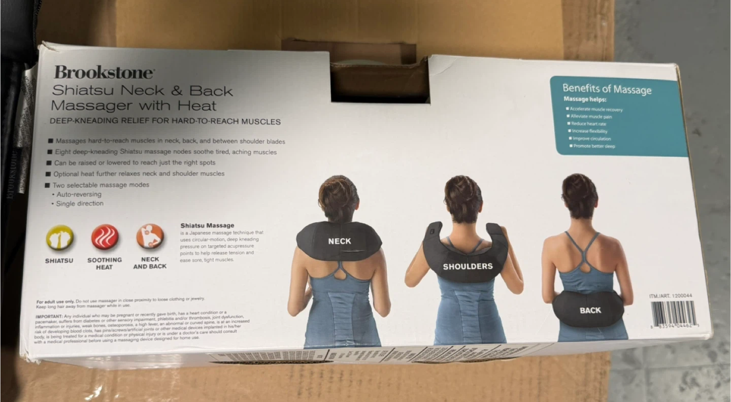 Brookstone Shiatsu Neck & Back Massager with Heat - photo 2