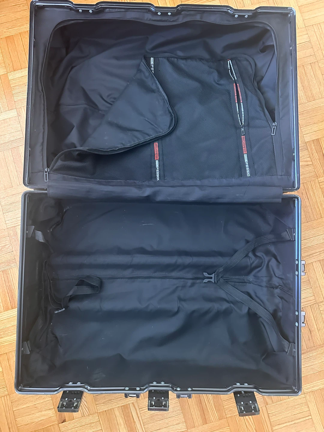 Black Rolling Luggage Suitcase with Custom Stickers - photo 5