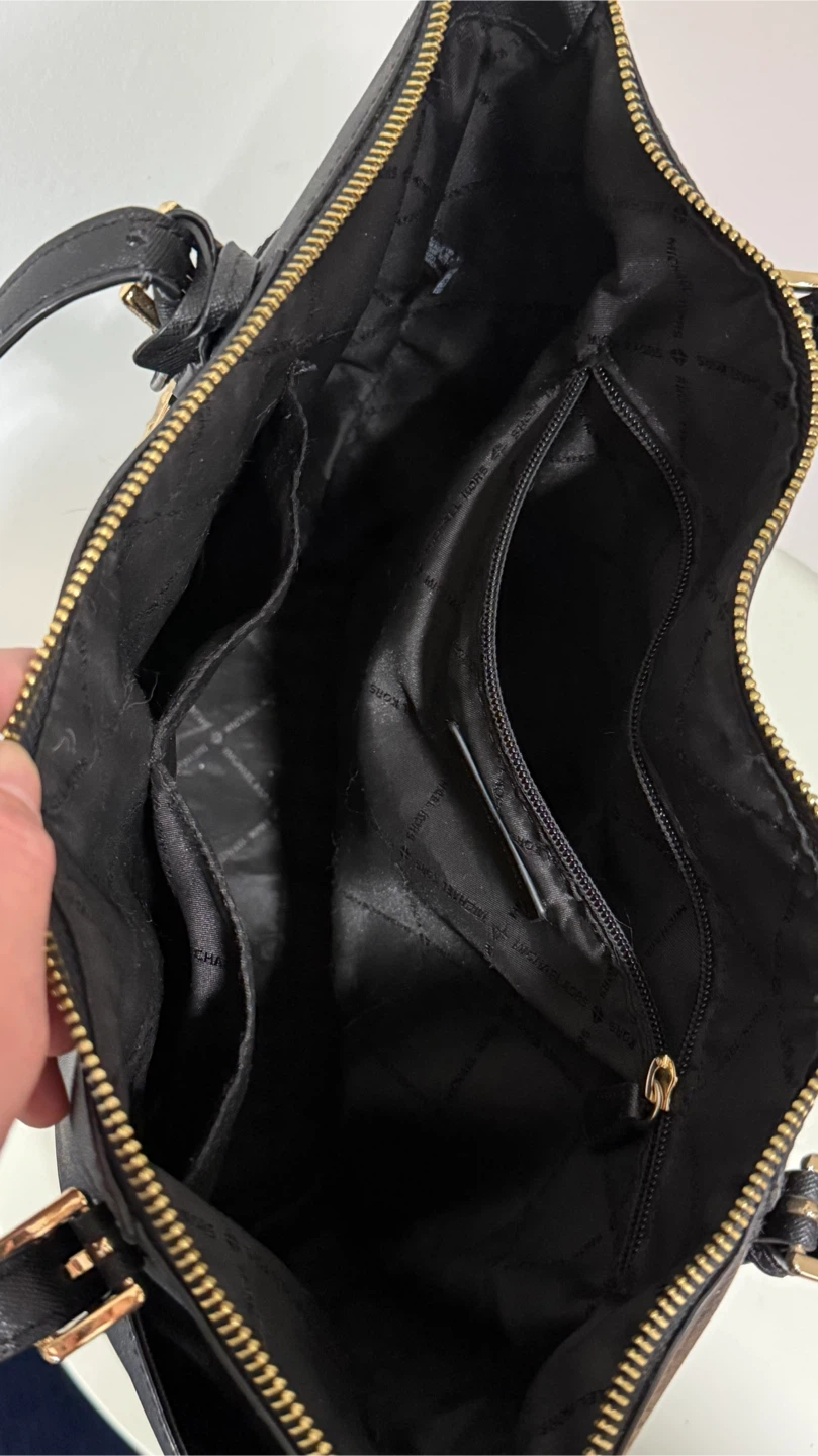 Michael Kors Jet Set Large Saffiano Leather Top-Zip Tote Black - photo 2