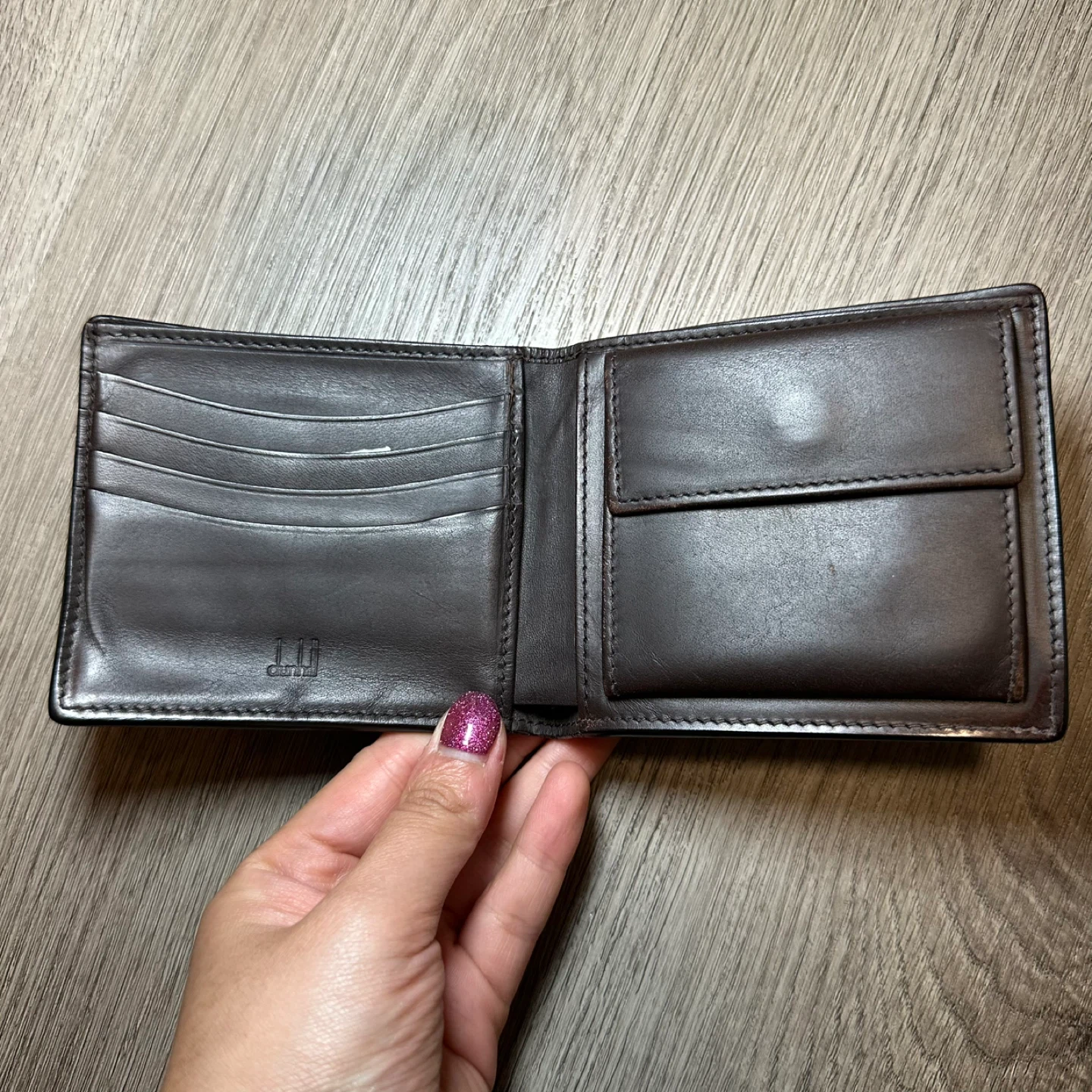DUNHILL AUTHENTIC Men’s Black Bi-fold Wallet - photo 3