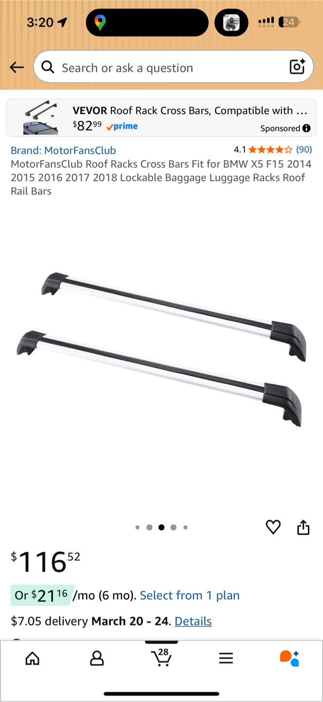 MotorFansClub Roof Rack Cross Bars for BMW X5 - photo 4