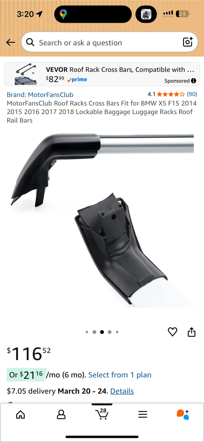 MotorFansClub Roof Rack Cross Bars for BMW X5 - photo 5