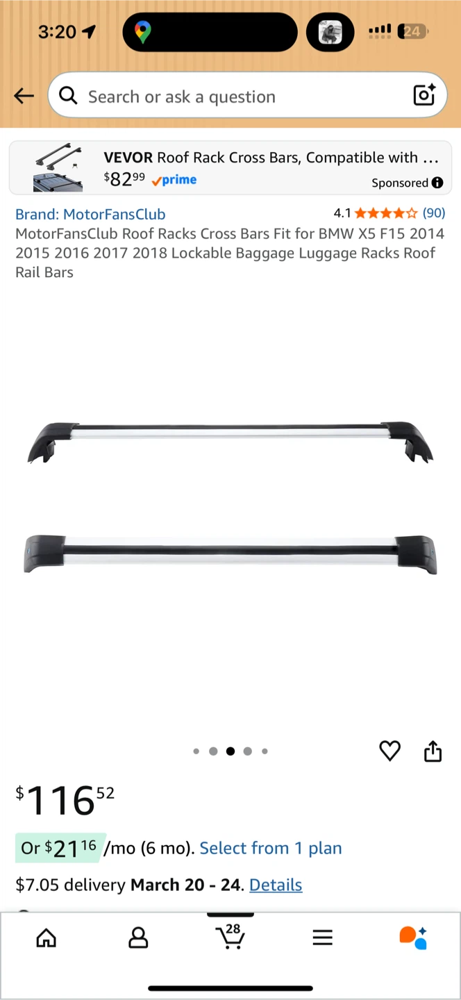 MotorFansClub Roof Rack Cross Bars for BMW X5 - photo 3