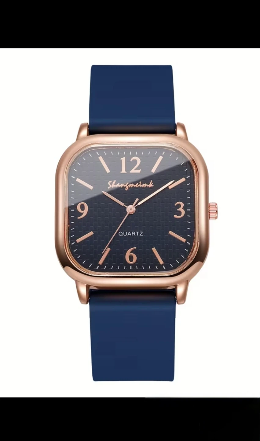 Shangmeimi Quartz Watch - Blue and Rose Gold