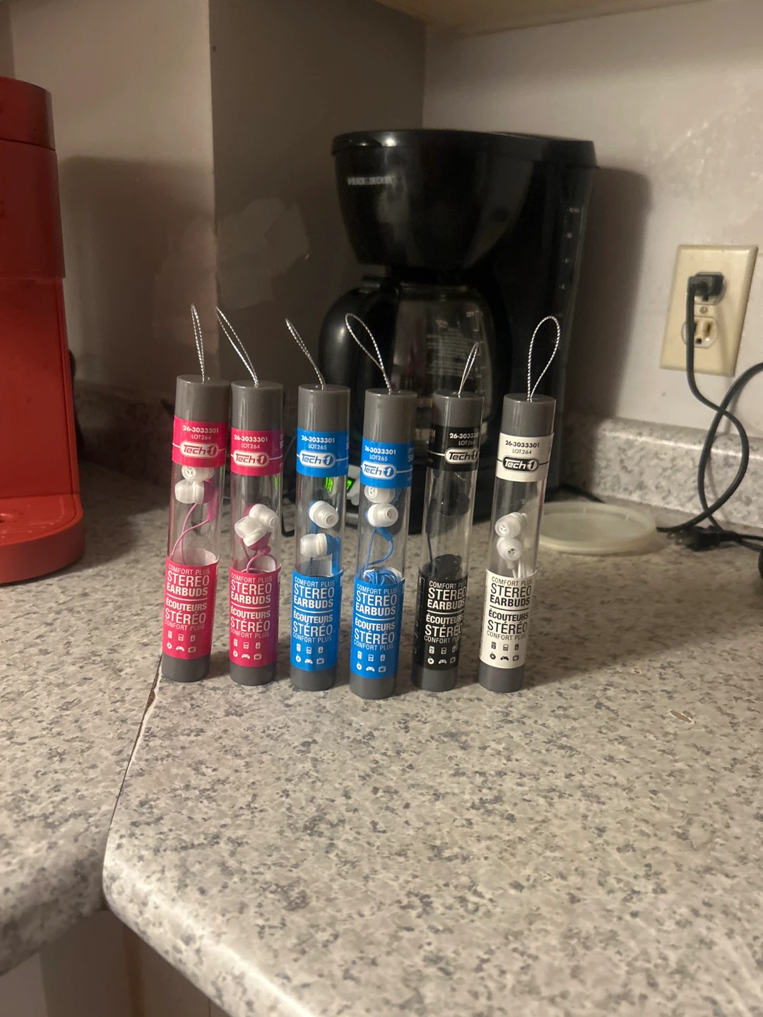 Tech 1 Stereo Earbuds - Assorted Colors