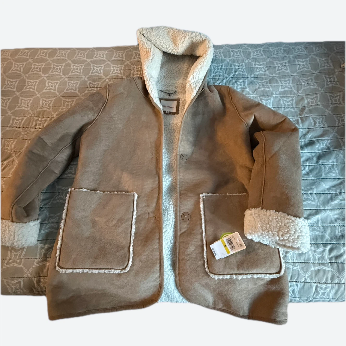 Lucky Brand Women's Mink/Natural Shearling Lined Coat - Size M - photo 2