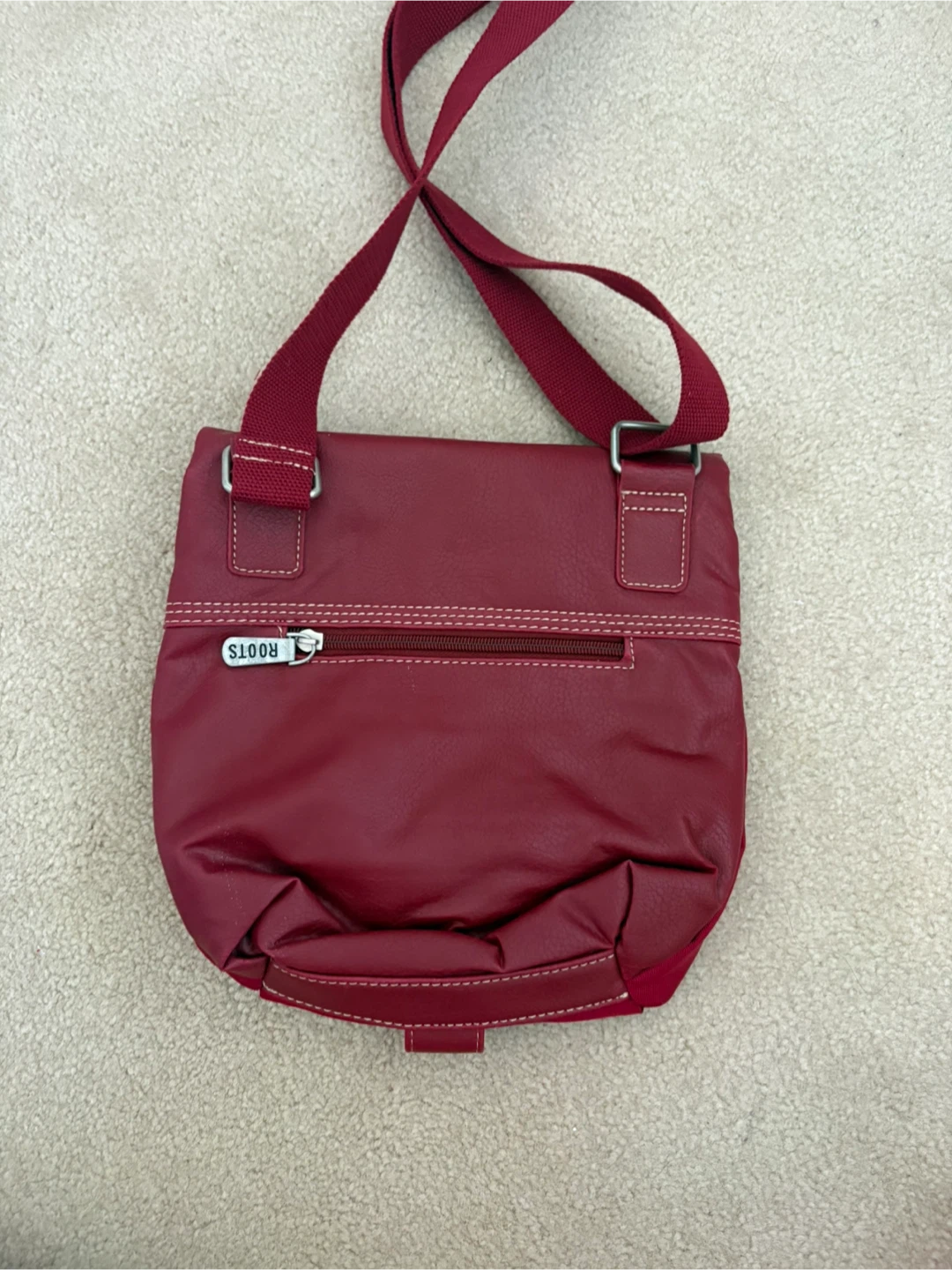 Roots Red Crossbody Leather Bag - photo 2