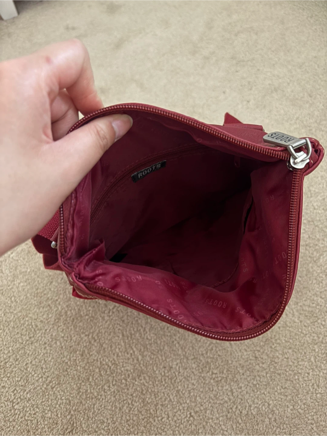 Roots Red Crossbody Leather Bag - photo 3