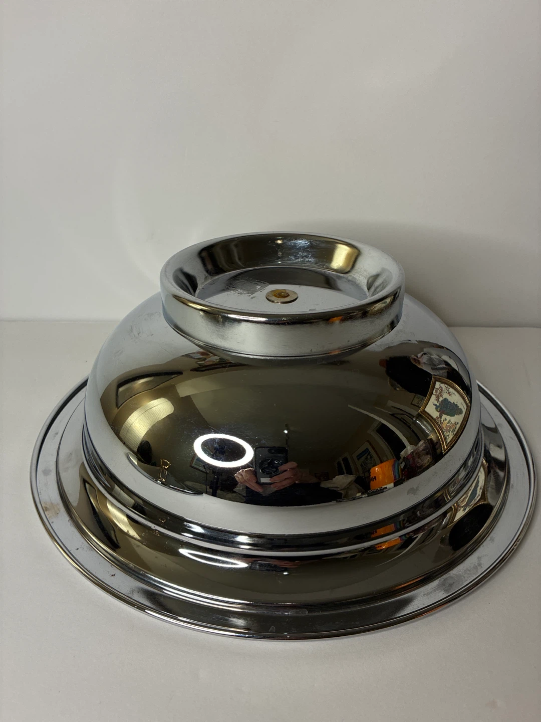 Vintage Stainless Steel Serving Bowl with Domed Lid - photo 4