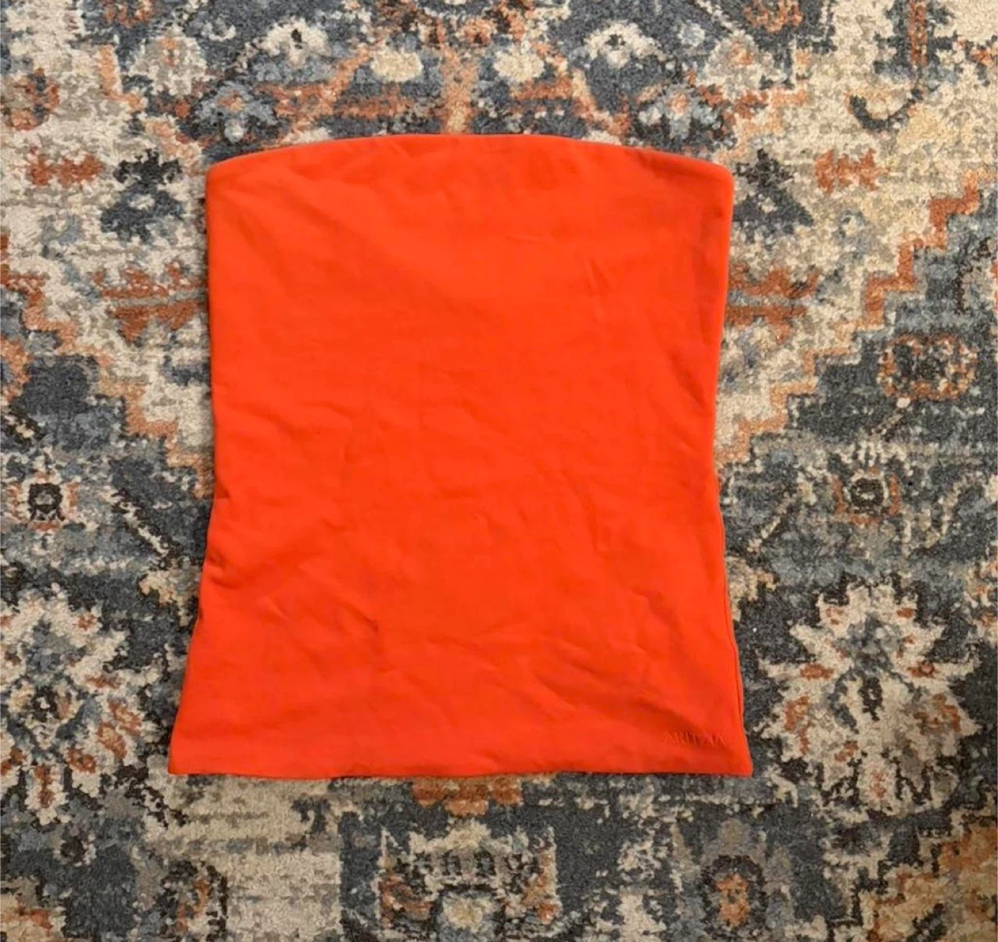 Aritzia Contour Orange Strapless Top