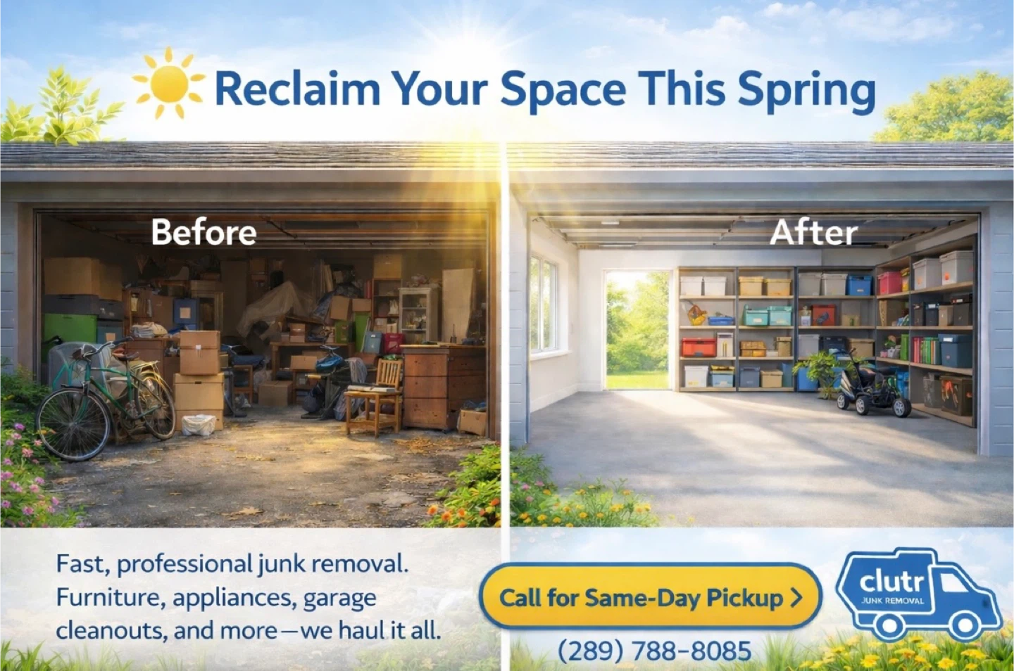 Clutr Junk Removal Service Advertisement