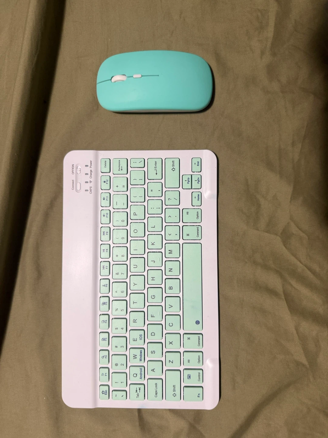 Rechargeable Bluetooth Keyboard and Mouse Combo - Green