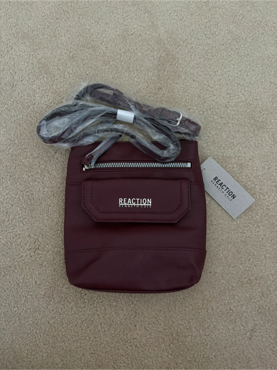 Reaction Kenneth Cole Gabriella Mini Crossbody Bag in Berry Jam