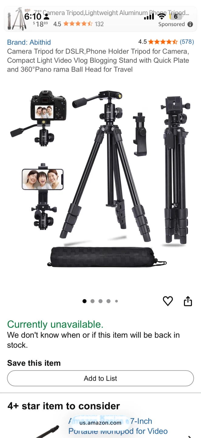 Abithid Camera Tripod - photo 4
