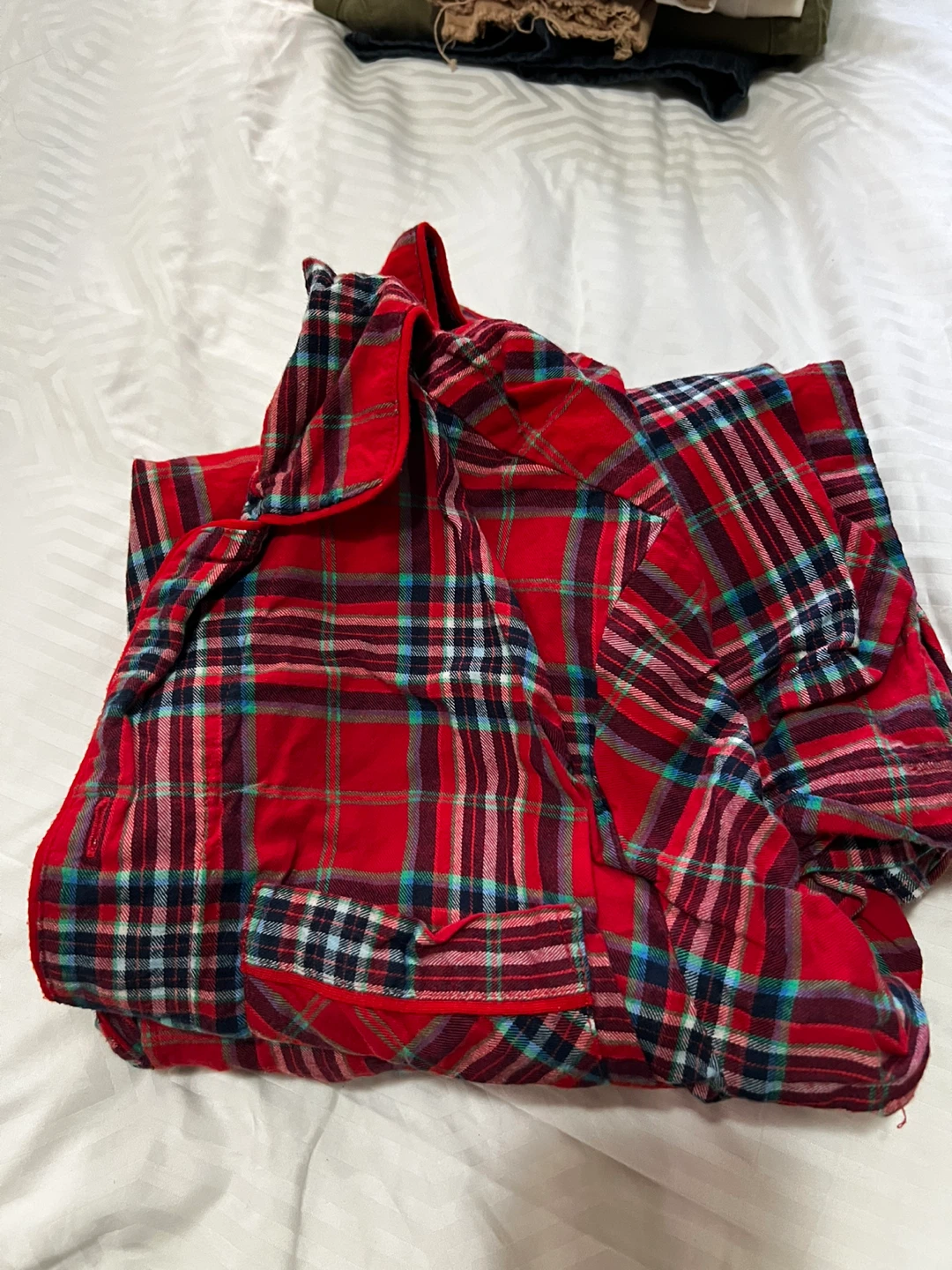Red Plaid Pajama Set