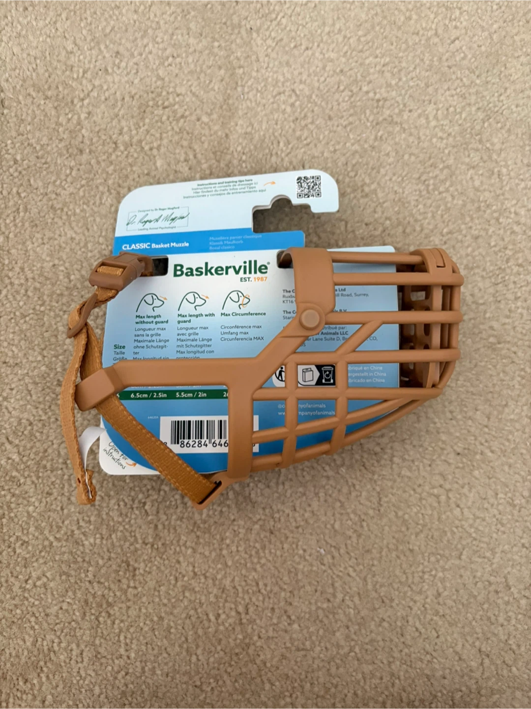 Baskerville Classic Basket Muzzle Size 6 - photo 2