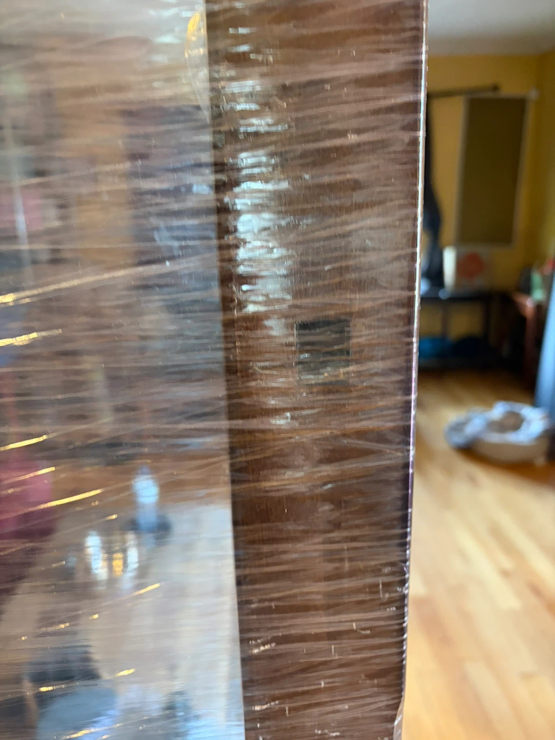 Wooden Hall Tree Bench with Mirror - photo 3