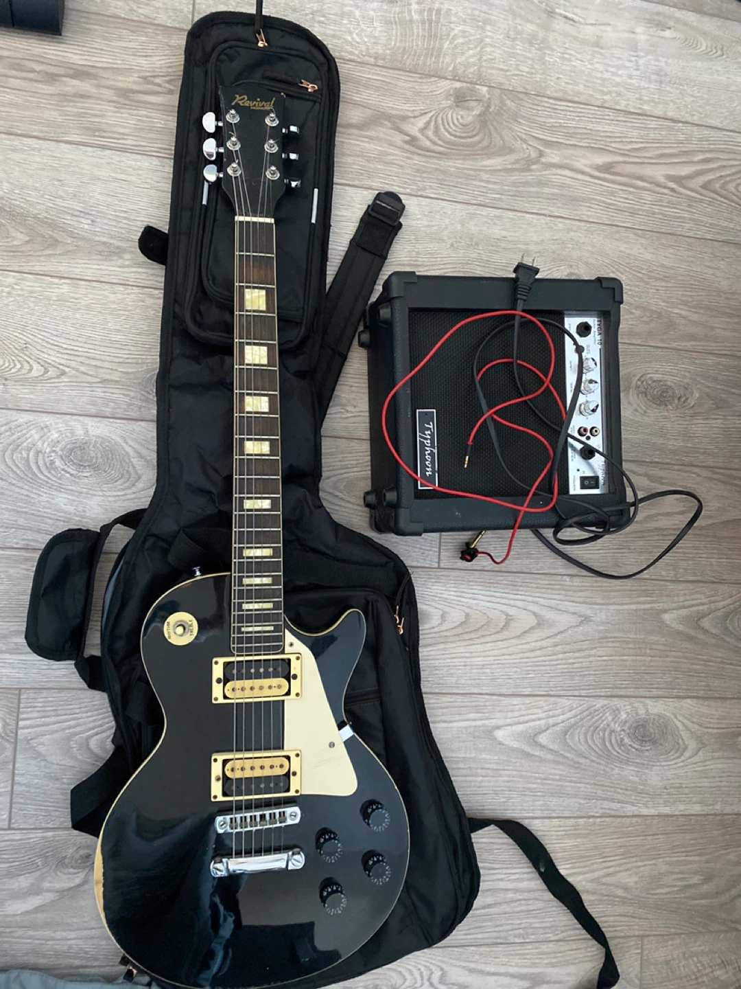 Revival Electric Guitar with Typhoon Amp and Gig Bag