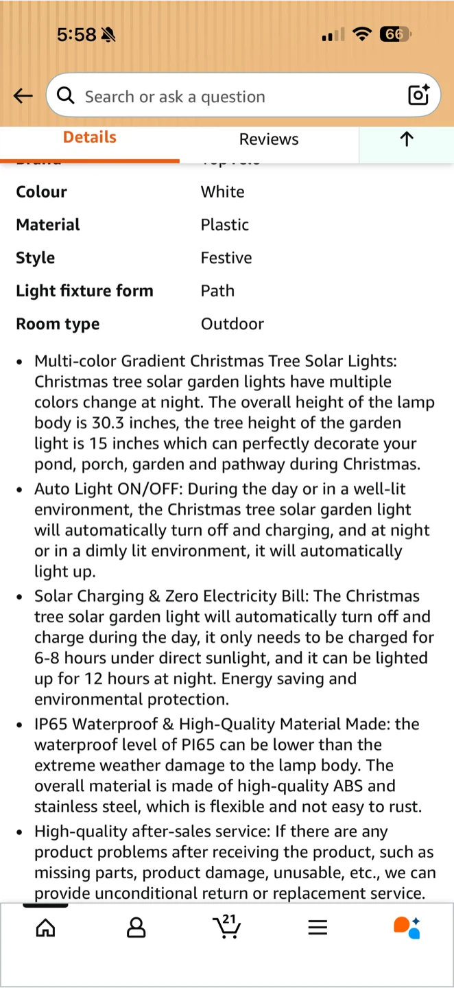 Solar Christmas Tree Garden Lights – Set of 6 ✨🎄 - photo 4