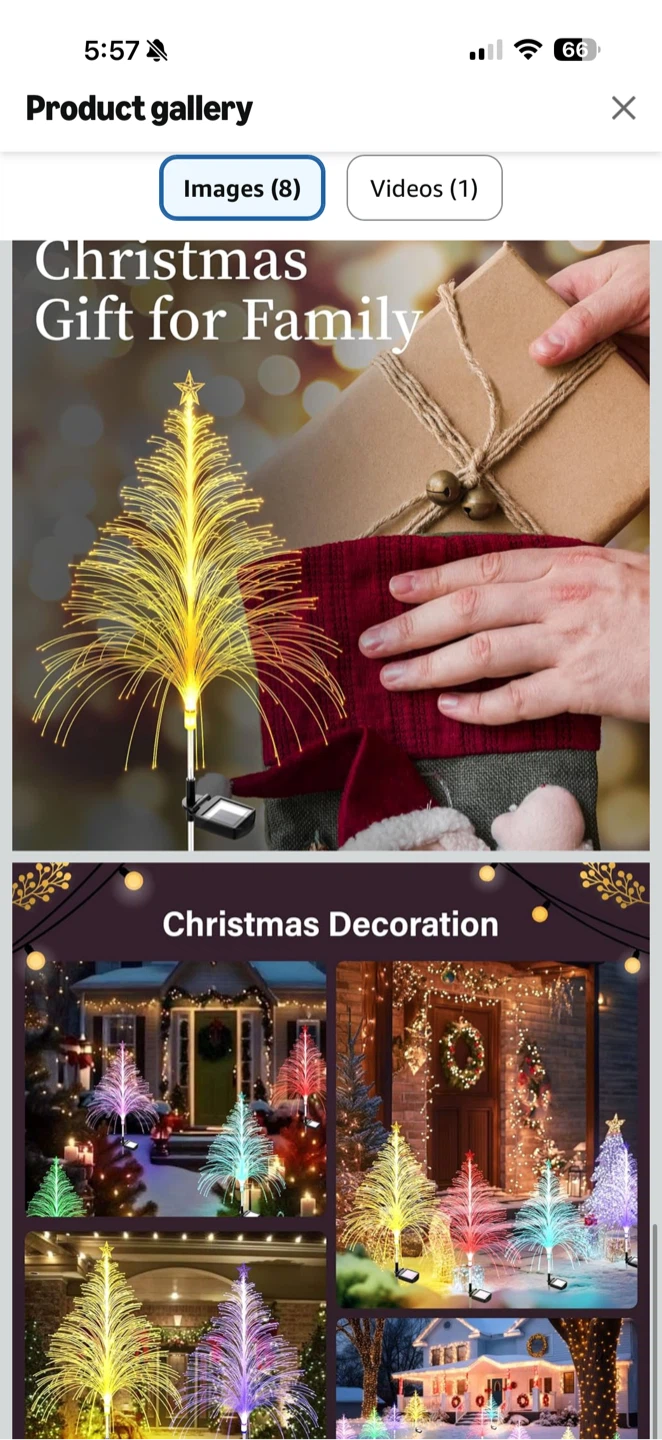 Solar Christmas Tree Garden Lights – Set of 6 ✨🎄 - photo 3