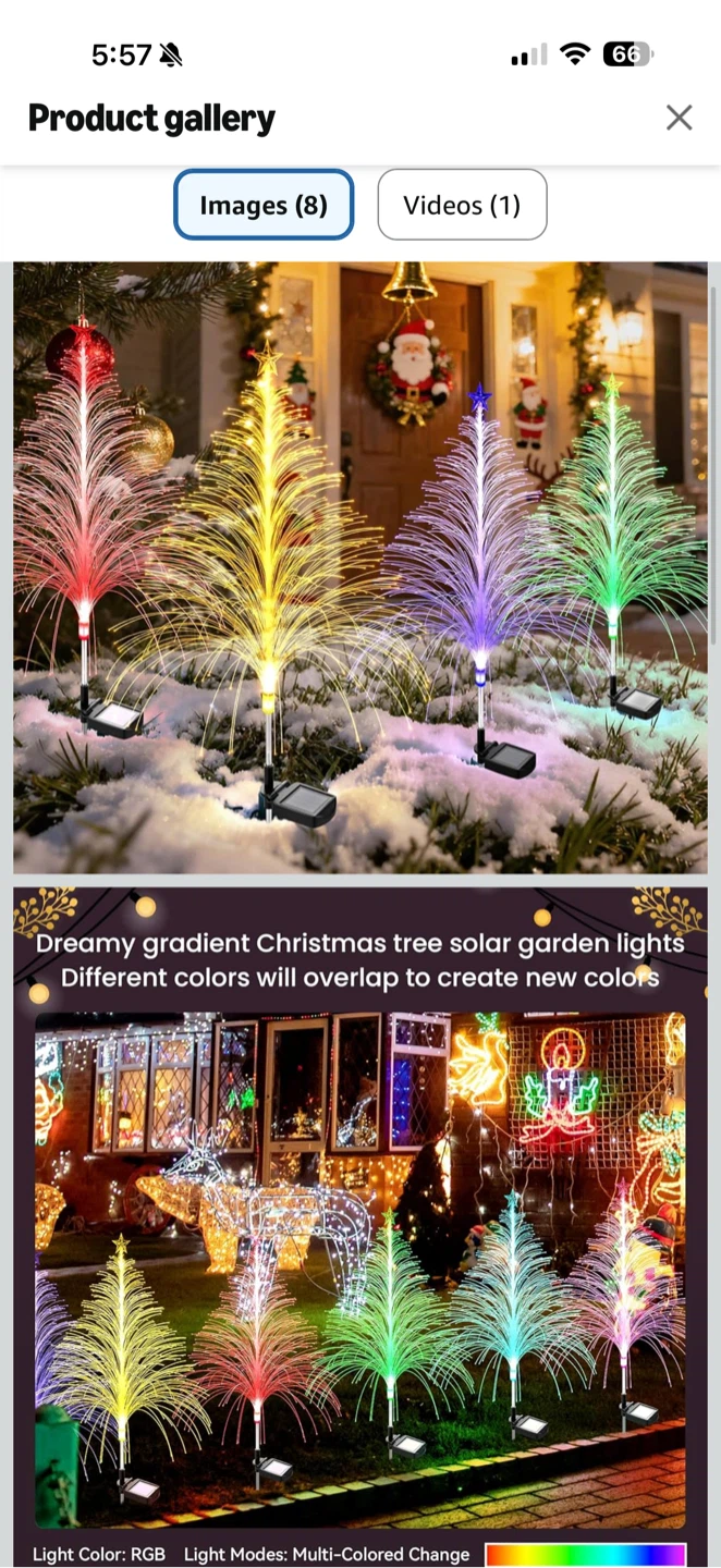 Solar Christmas Tree Garden Lights – Set of 6 ✨🎄