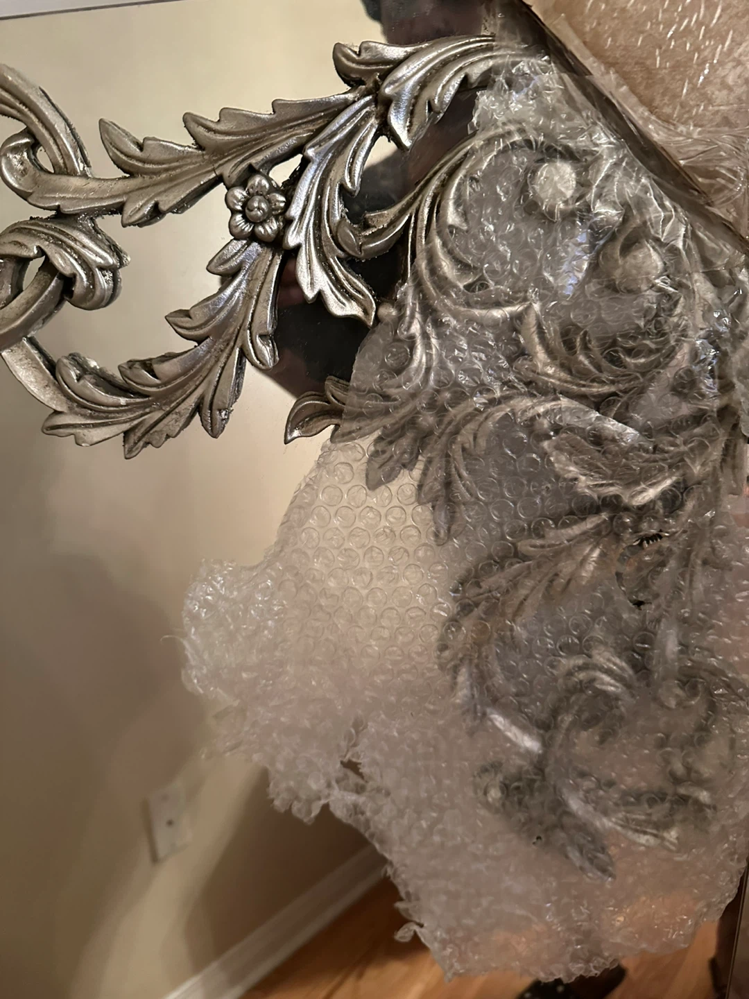 Renwil Ornate Silver Wall Mirror
