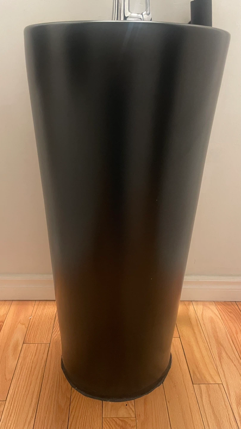 Black Pedestal Sink