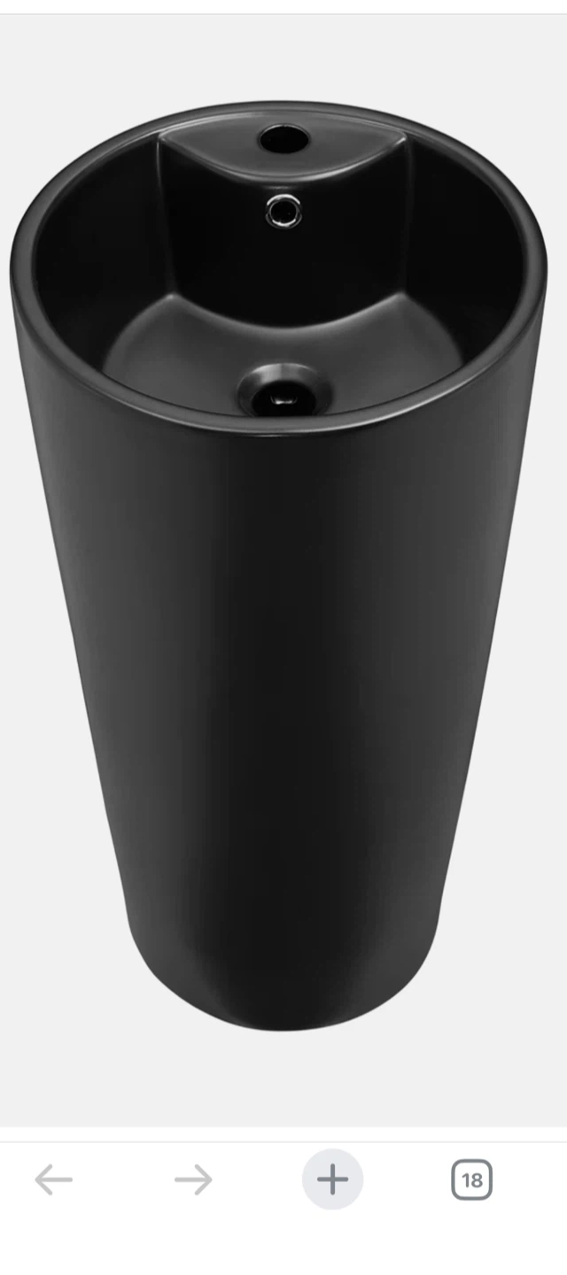 Black Pedestal Sink - photo 2