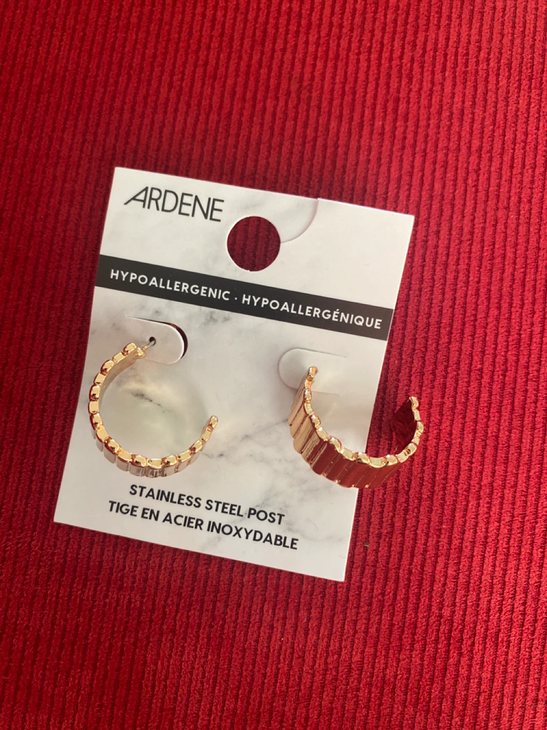 Ardene Gold Tone Hoop Earrings - photo 2