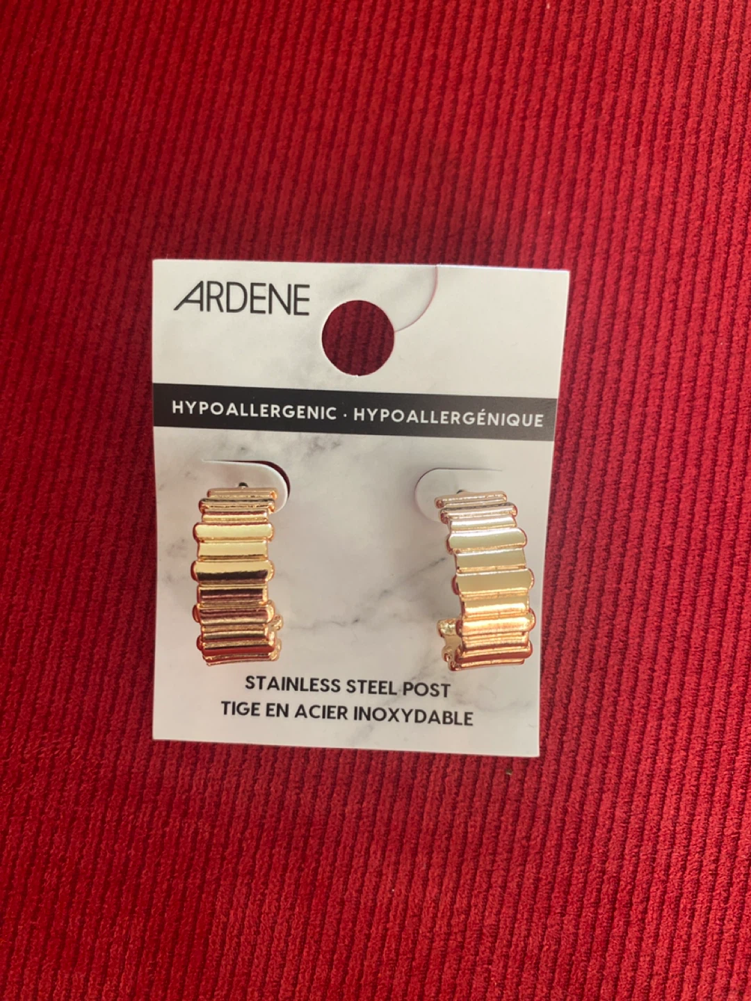 Ardene Gold Tone Hoop Earrings