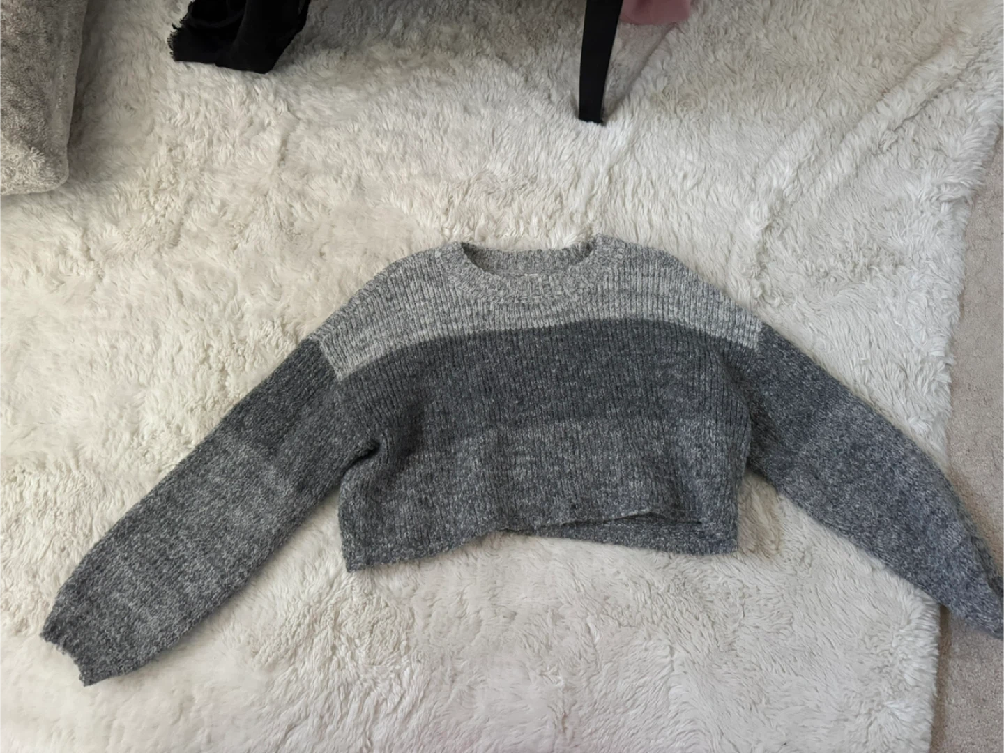 Cropped Colorblock Sweater