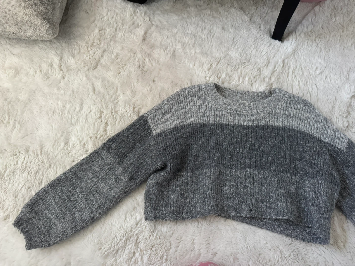 Cropped Colorblock Sweater - photo 2