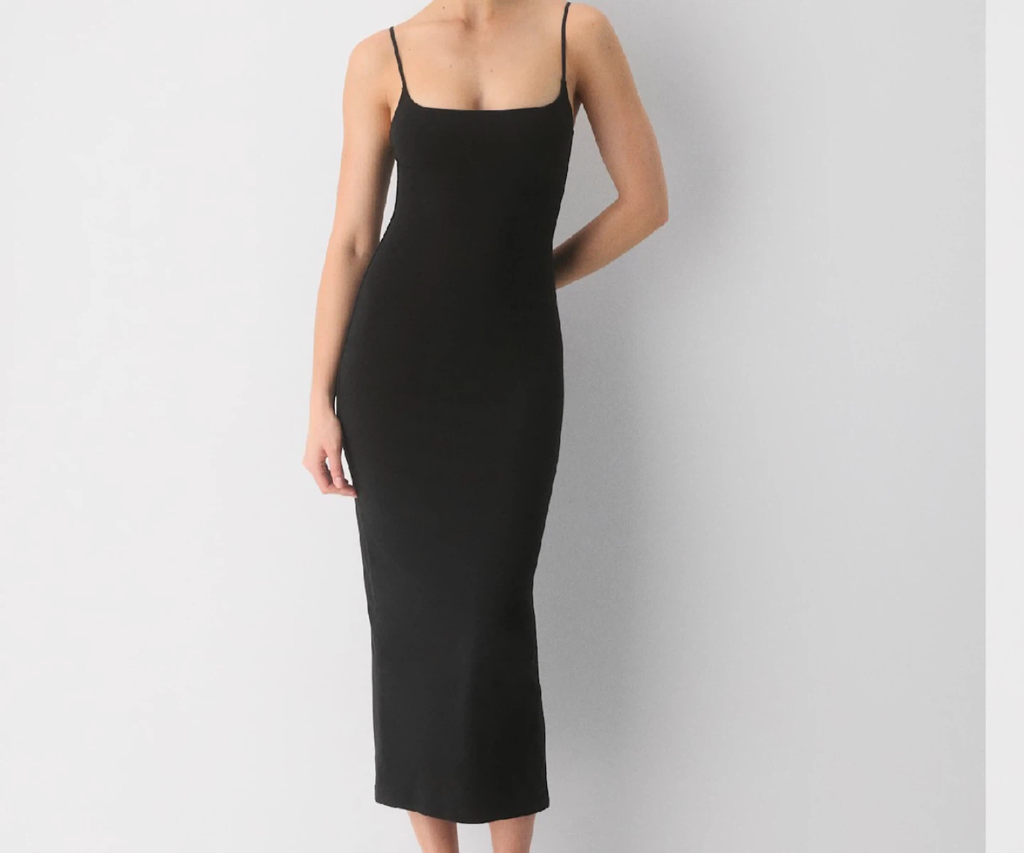 Aritzia Black Spaghetti Strap Maxi Dress