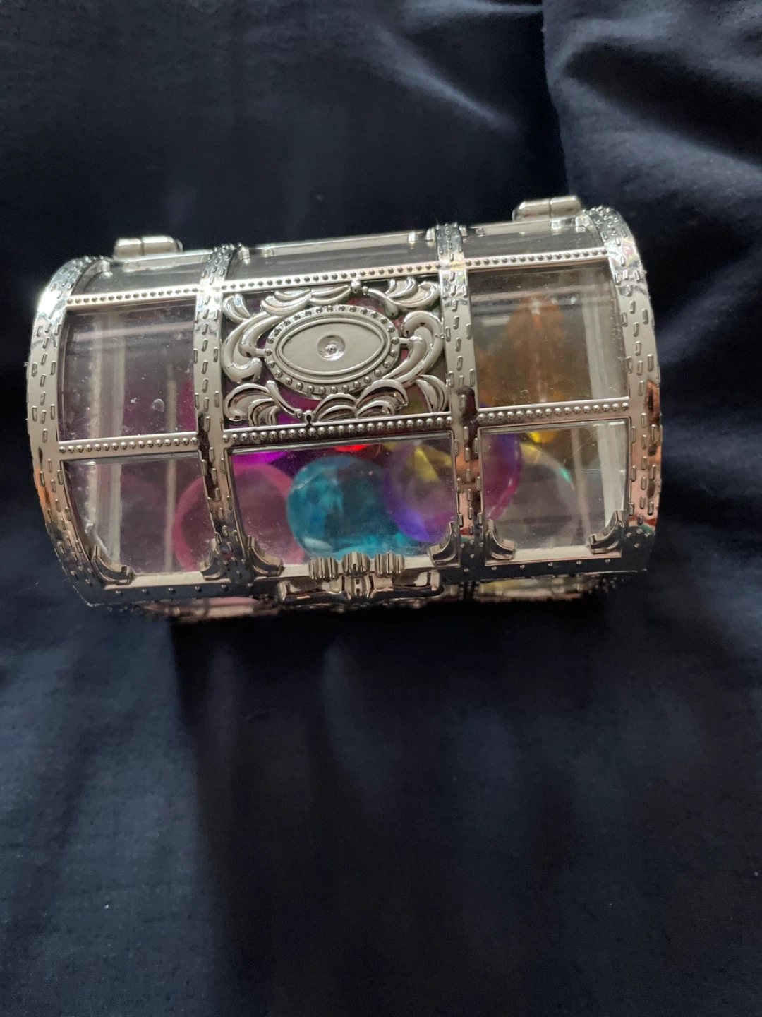 Decorative Treasure Chest with Colorful Gems