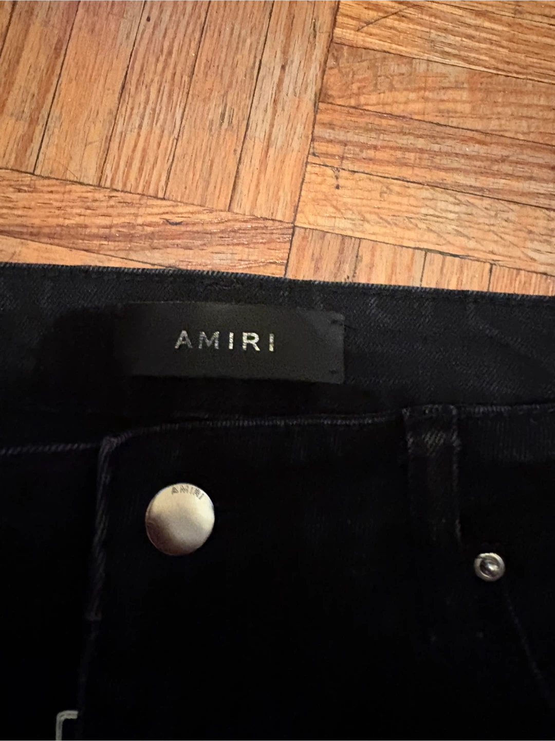 AMIRI Black Distressed Logo Jeans - photo 3