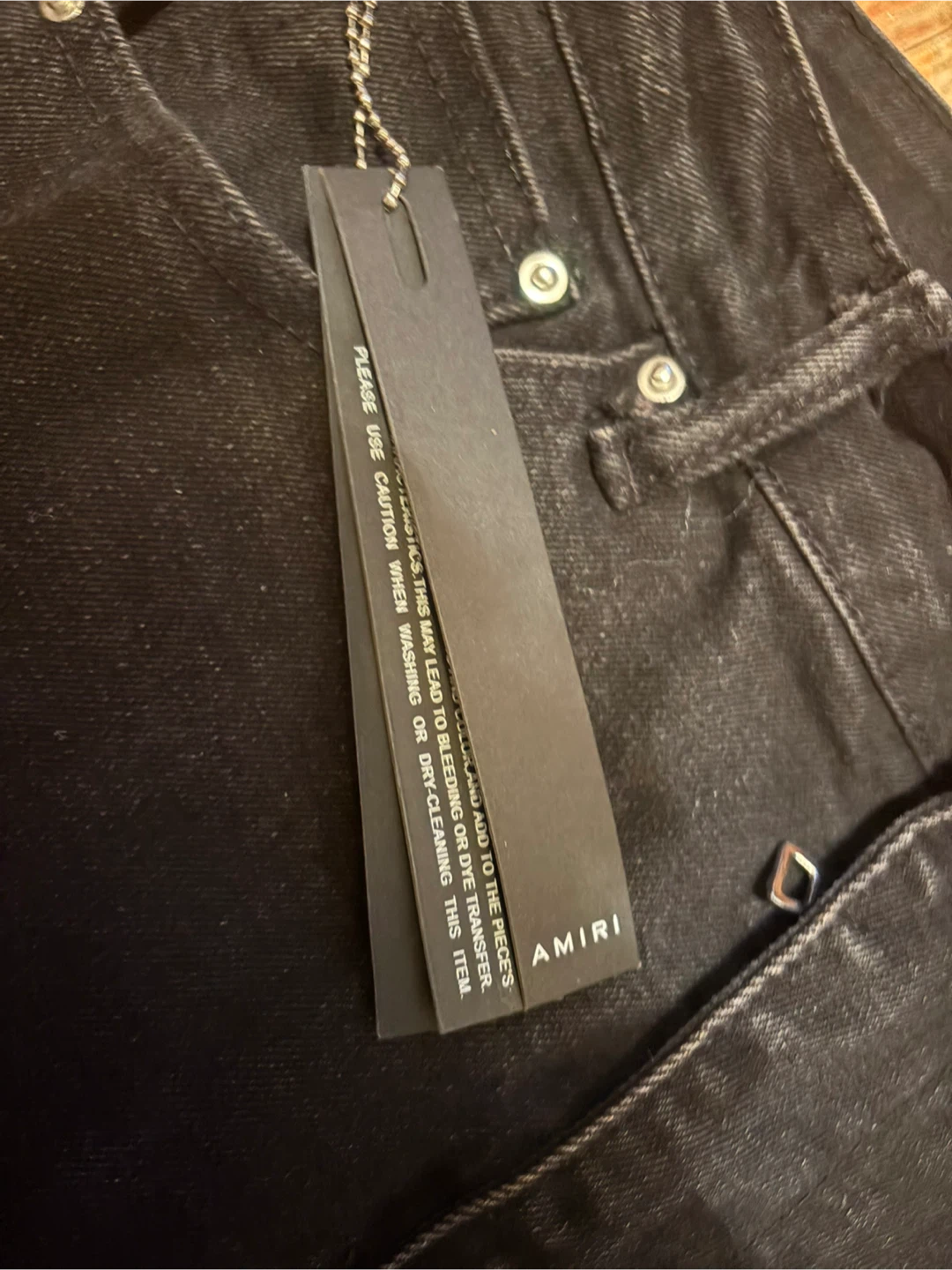 AMIRI Black Distressed Logo Jeans - photo 2