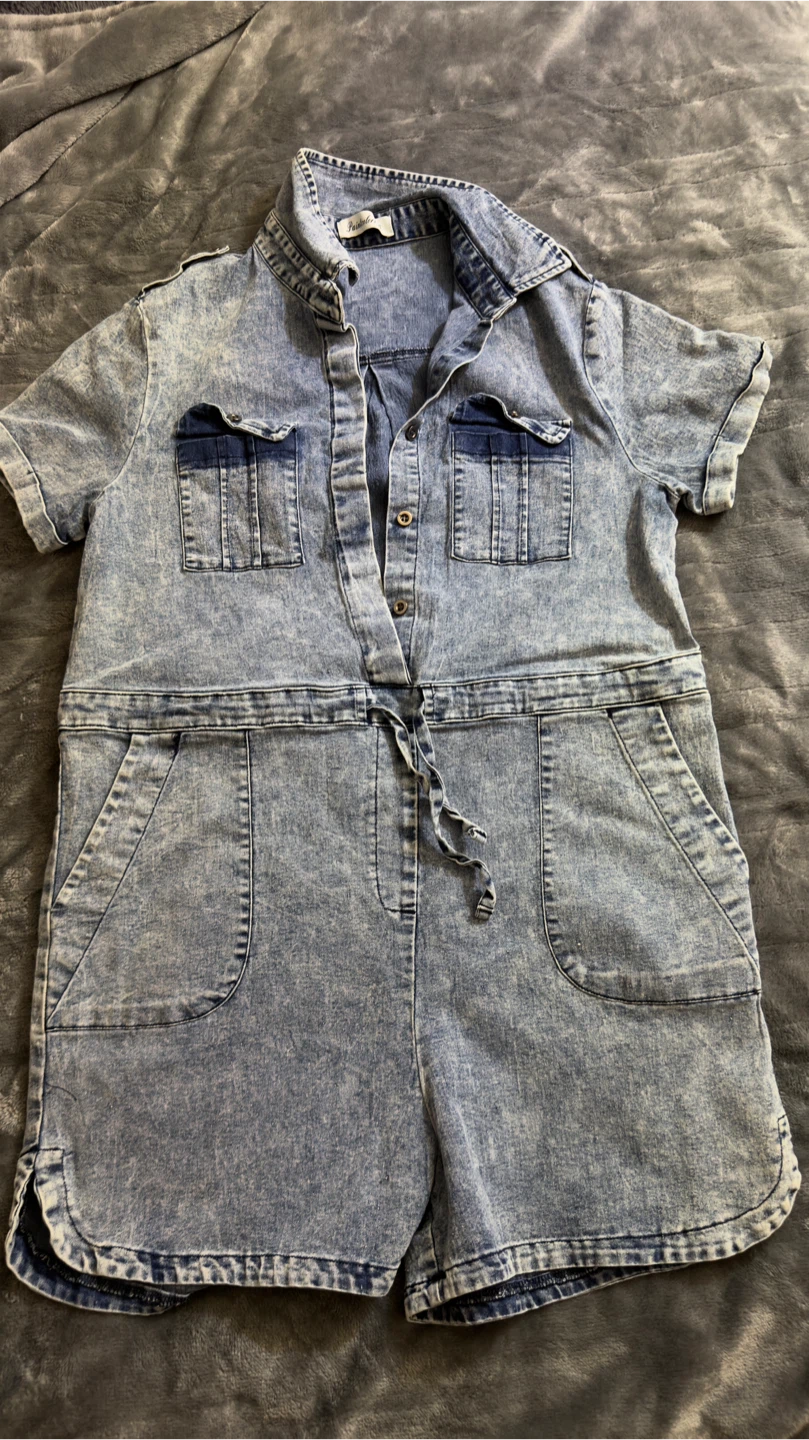 Paintcolors Women's Denim Shortall - Size S