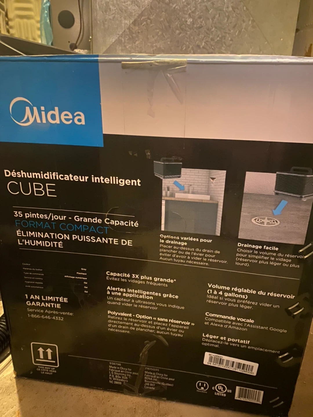 Midea CUBE Smart Dehumidifier - 35 Pints/Day