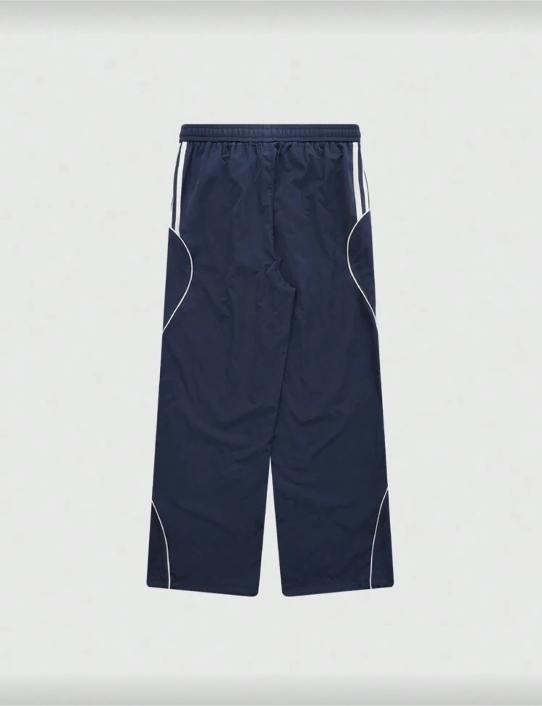 Navy Blue Track Pants with White Piping - L - photo 5