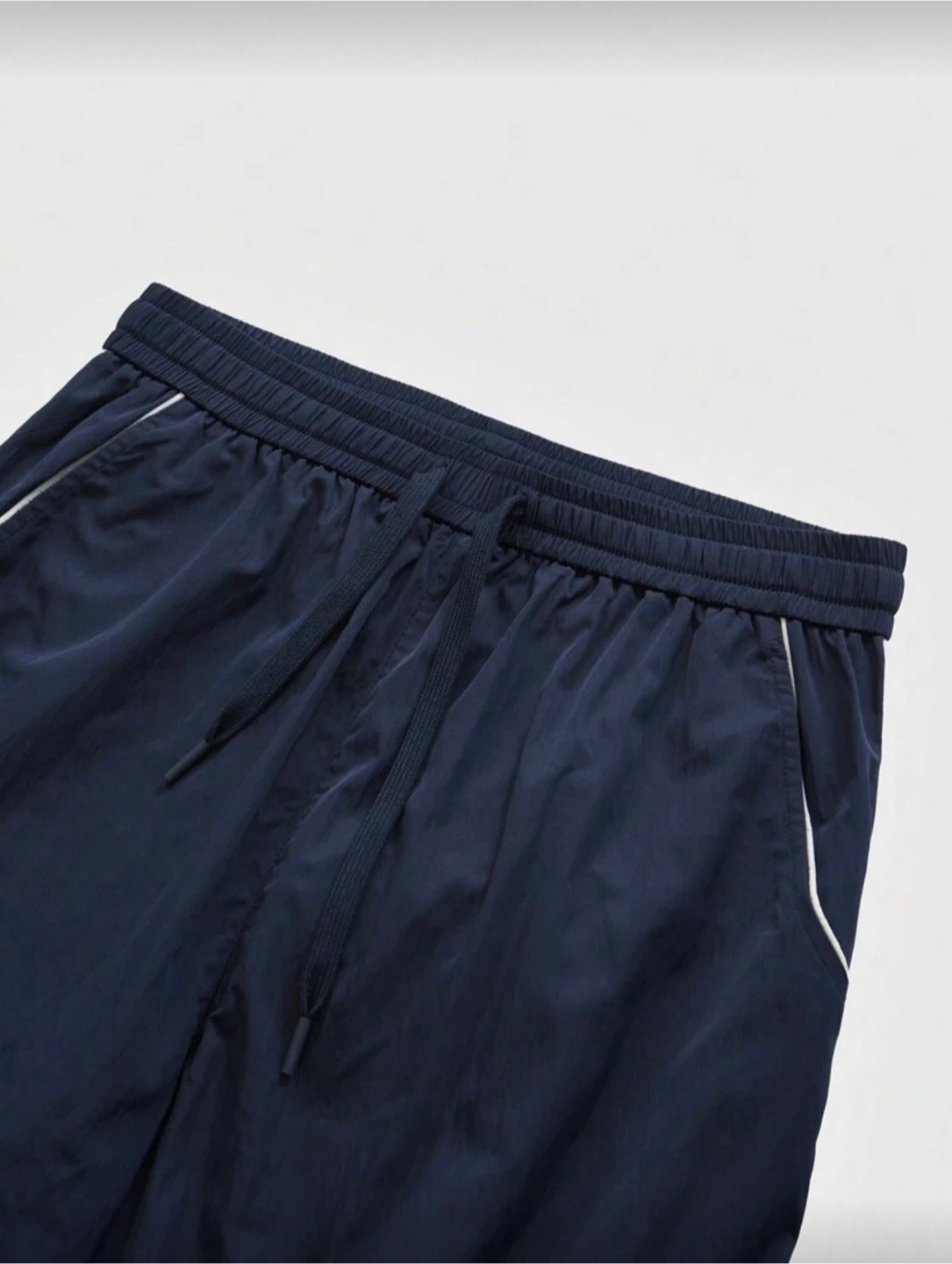 Navy Blue Track Pants with White Piping - L - photo 4