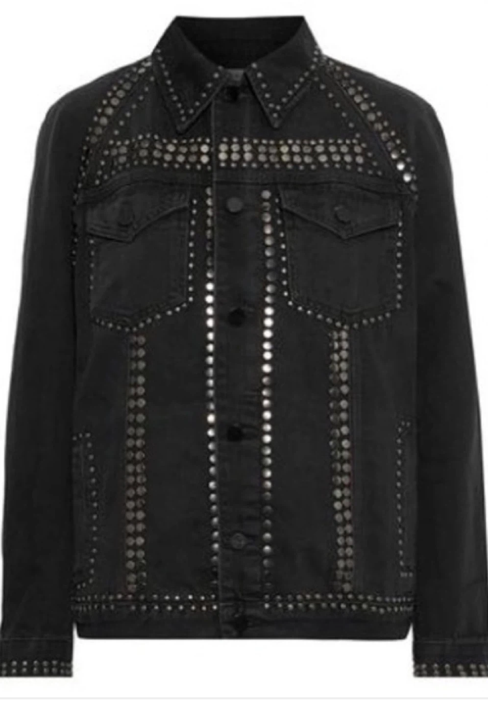 FRAME Denim Studded Trucker Jacket