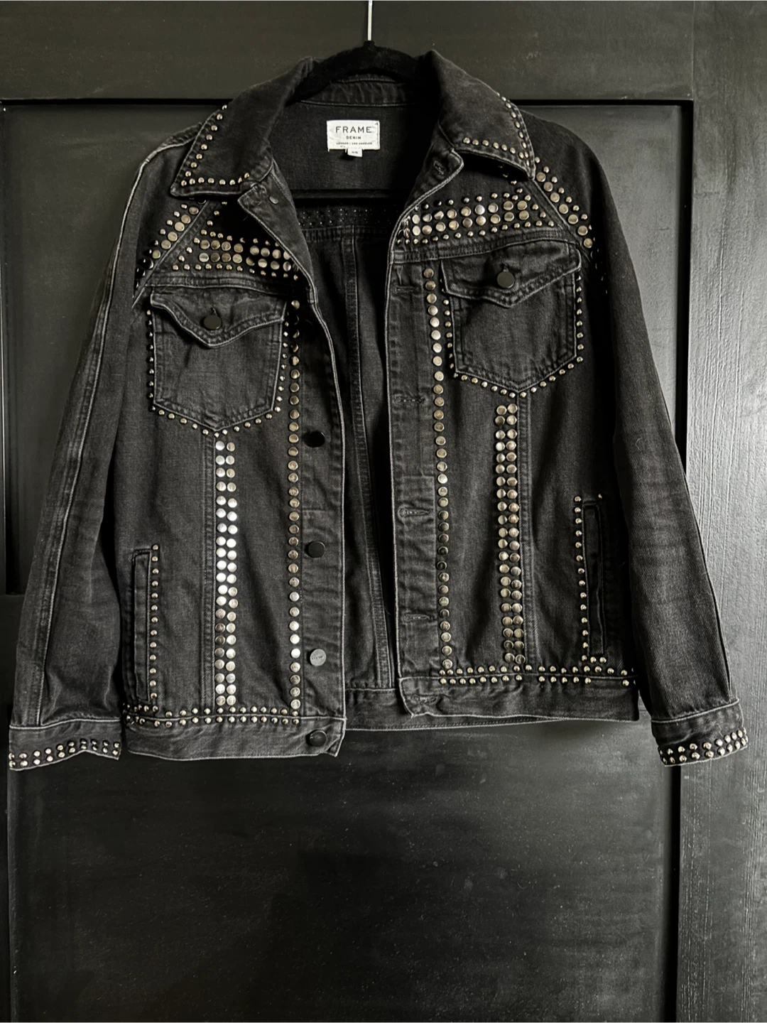 FRAME Denim Studded Trucker Jacket - photo 2