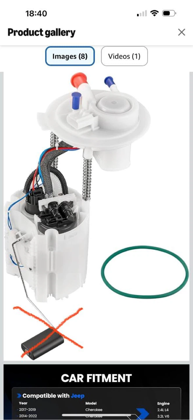 Fuel Pump Module Assembly for Jeep Cherokee / Chrysler 200