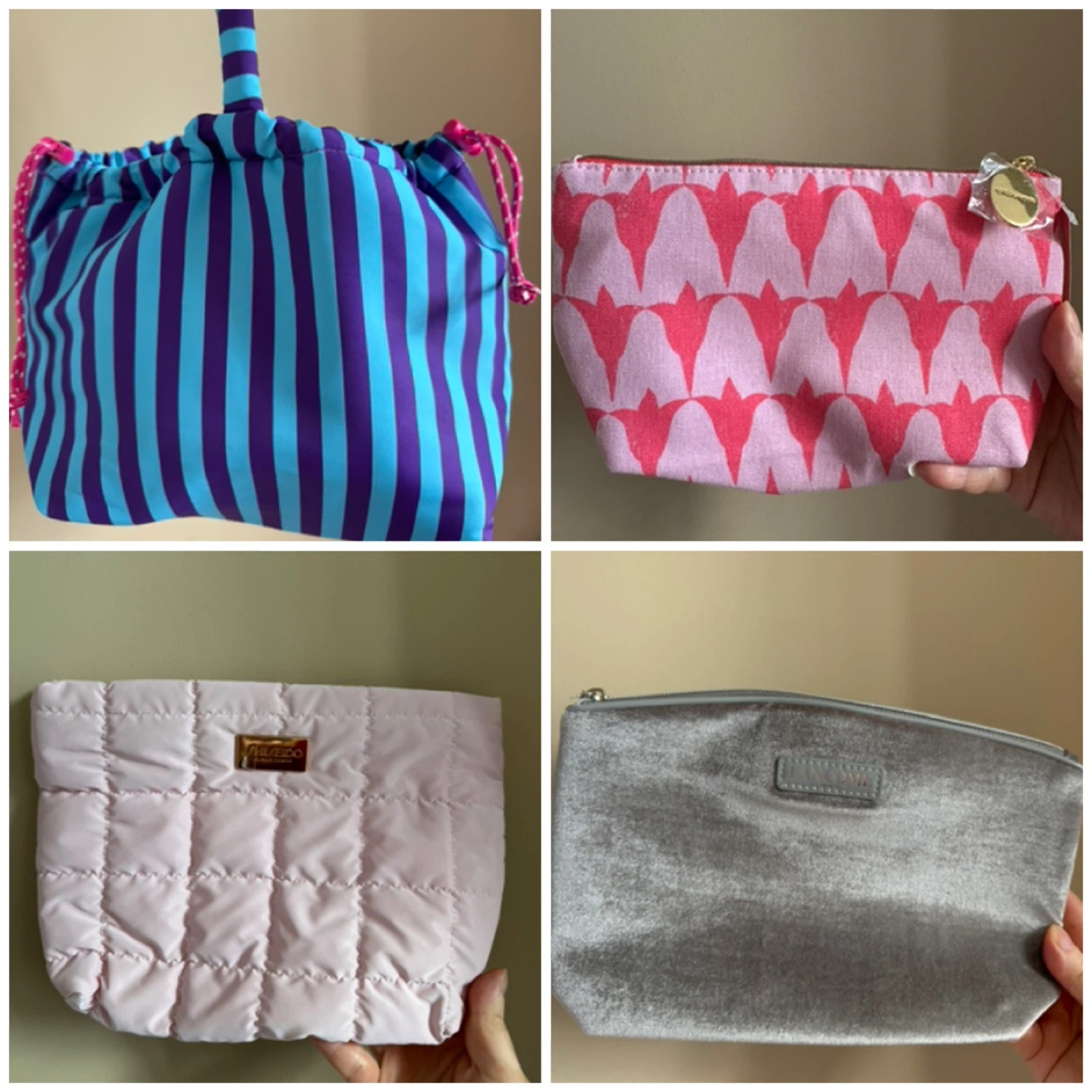 Shiseido Makeup Bag and Lancome Pouch Set