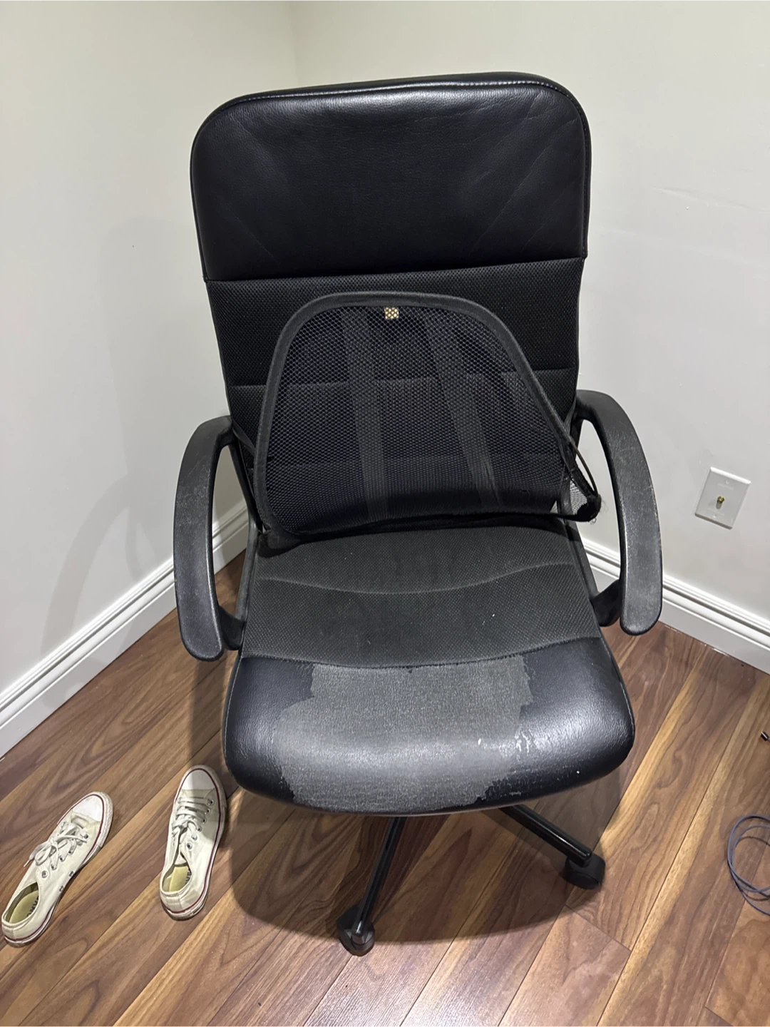 Black Office Chair with Lumbar Support