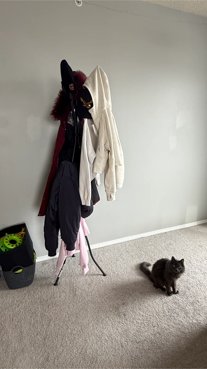 Black Metal Coat Rack Tree
