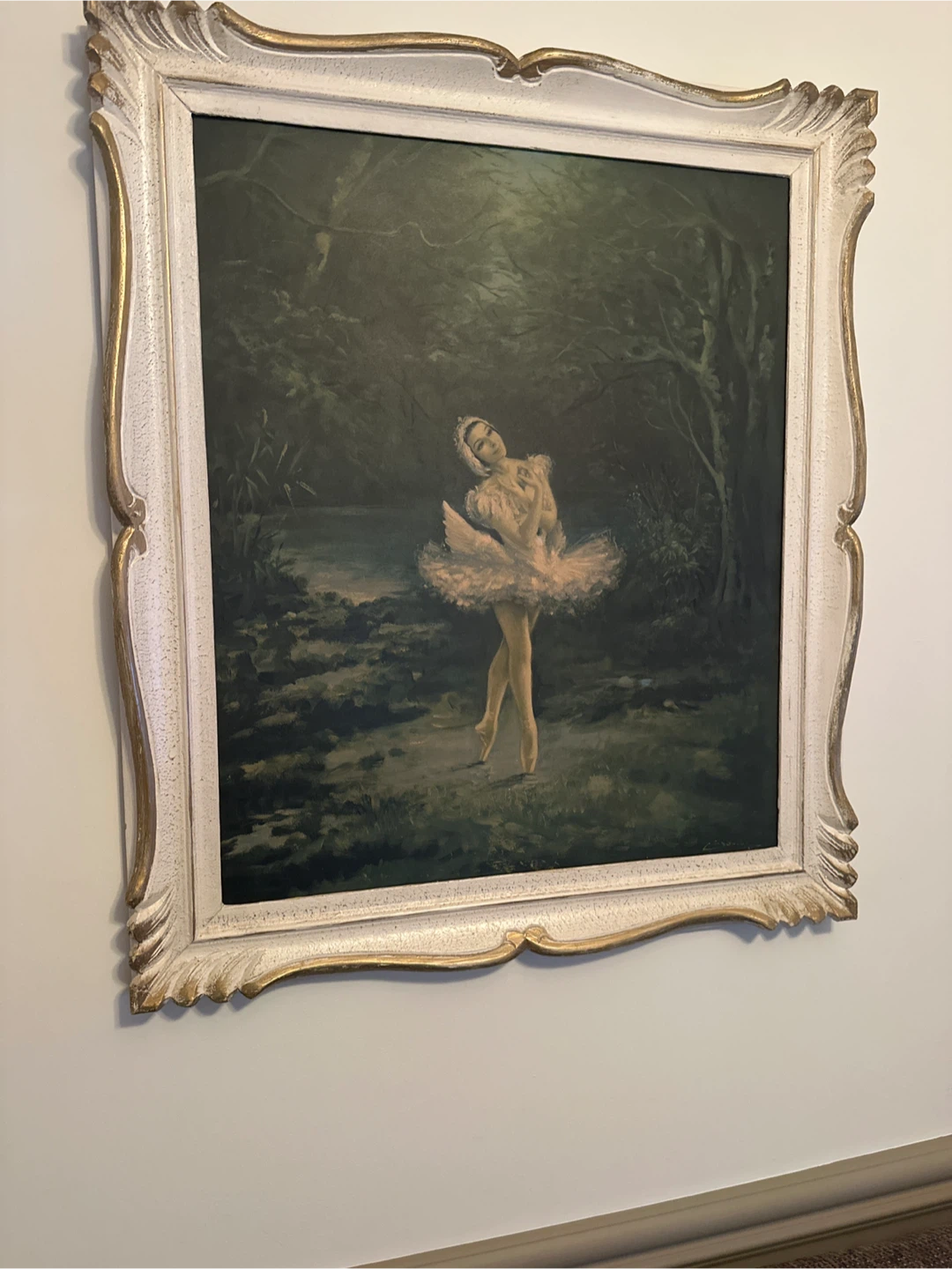 Framed Painting of a Ballerina