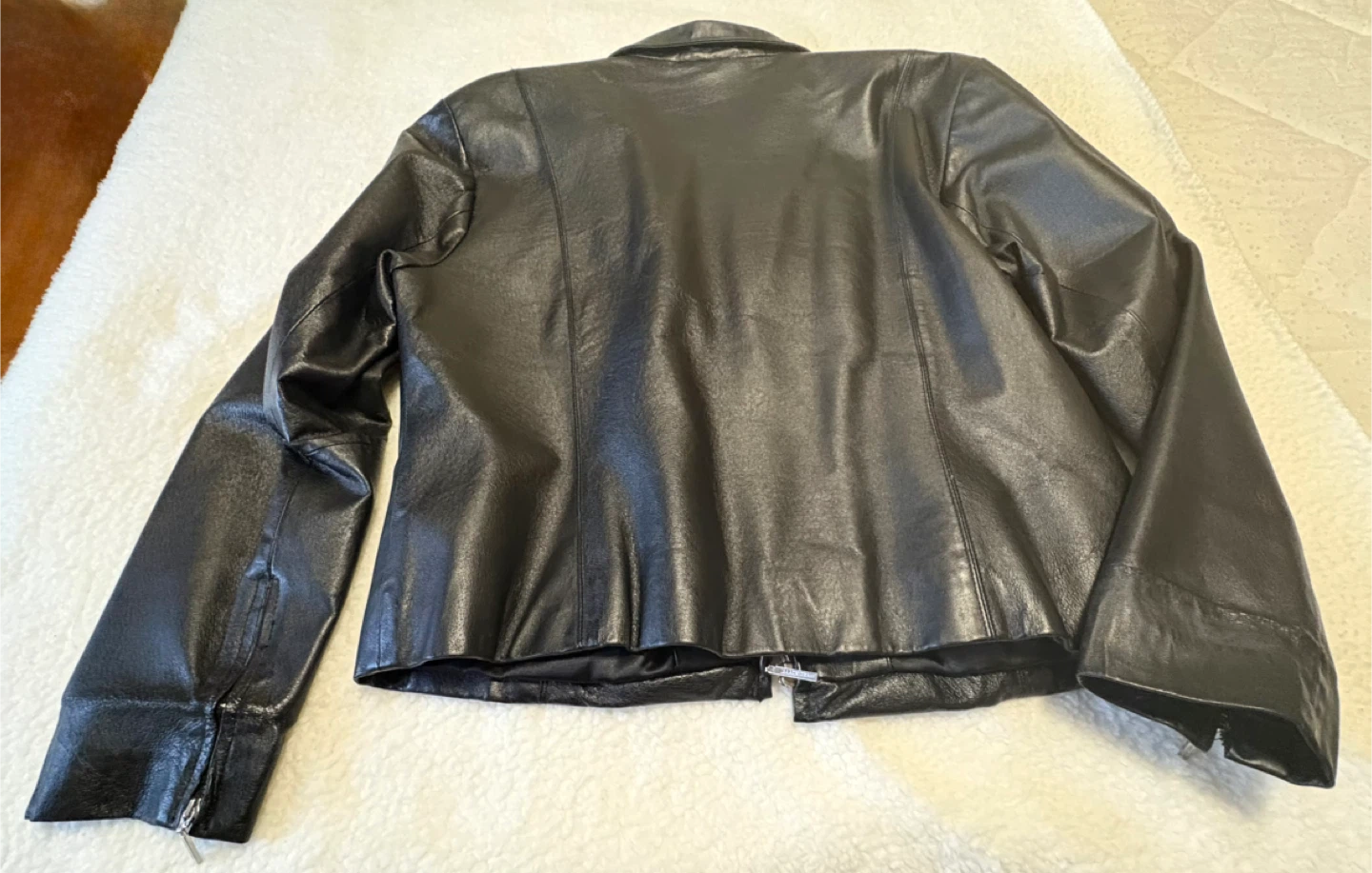 ISAAC MIZRAHI Black Leather Jacket XL - photo 3